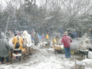 吹雪いてます