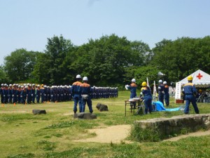 新海池公園での緑区総合水防訓練