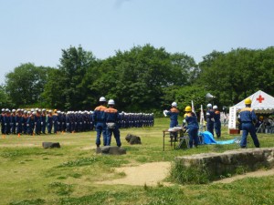 新海池公園での緑区総合水防訓練